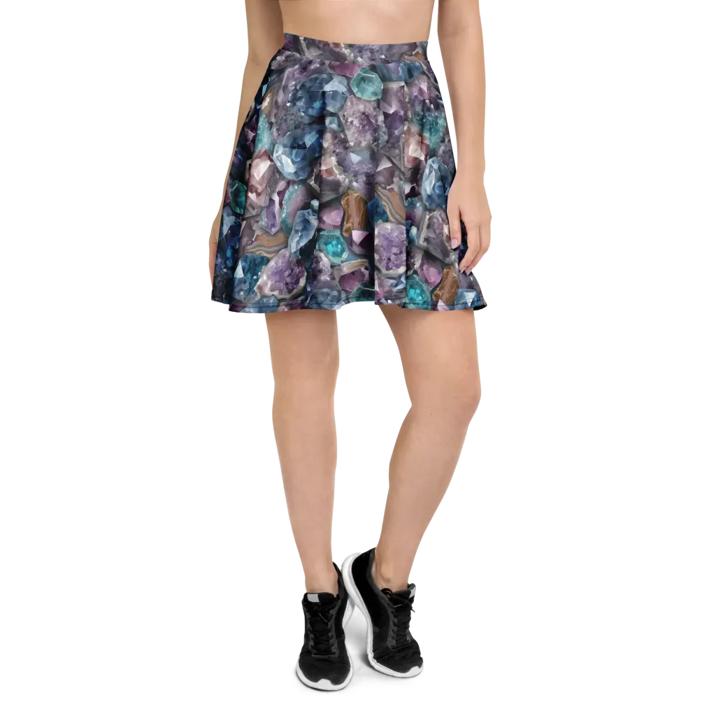 Amethyst Tide on Skater Skirt — Front