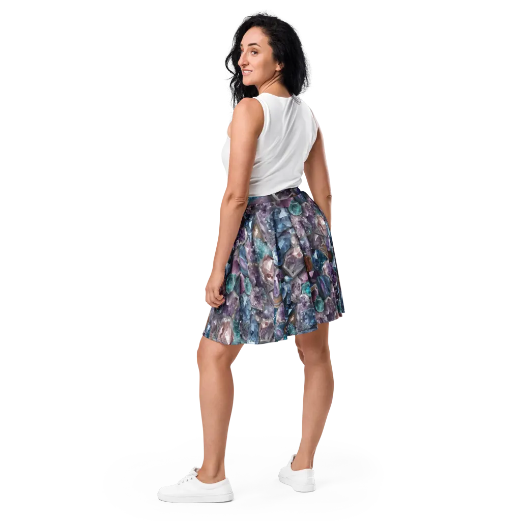Amethyst Tide on Skater Skirt — Back