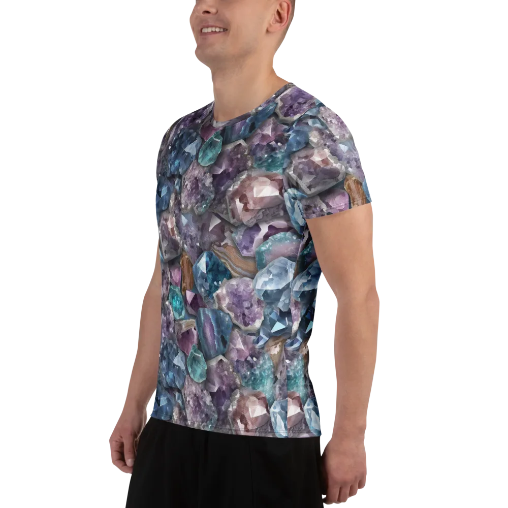Amethyst Tide on Men's Athletic T-Shirt — Left