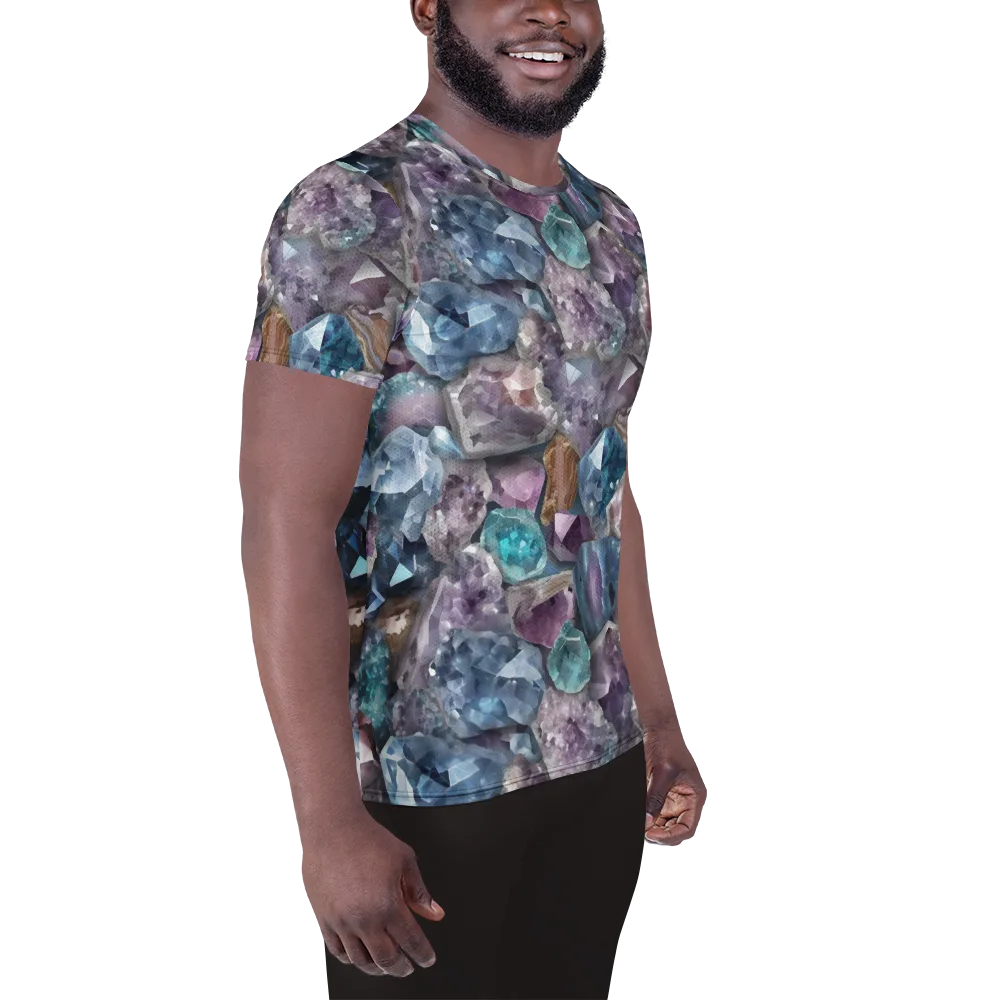 Amethyst Tide on Men's Athletic T-Shirt — Right
