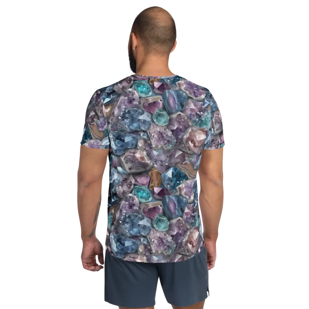 Amethyst Tide on Men's Athletic T-Shirt — Back