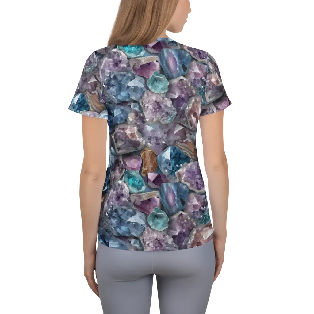 Amethyst Tide on Women's Athletic T-Shirt — Back