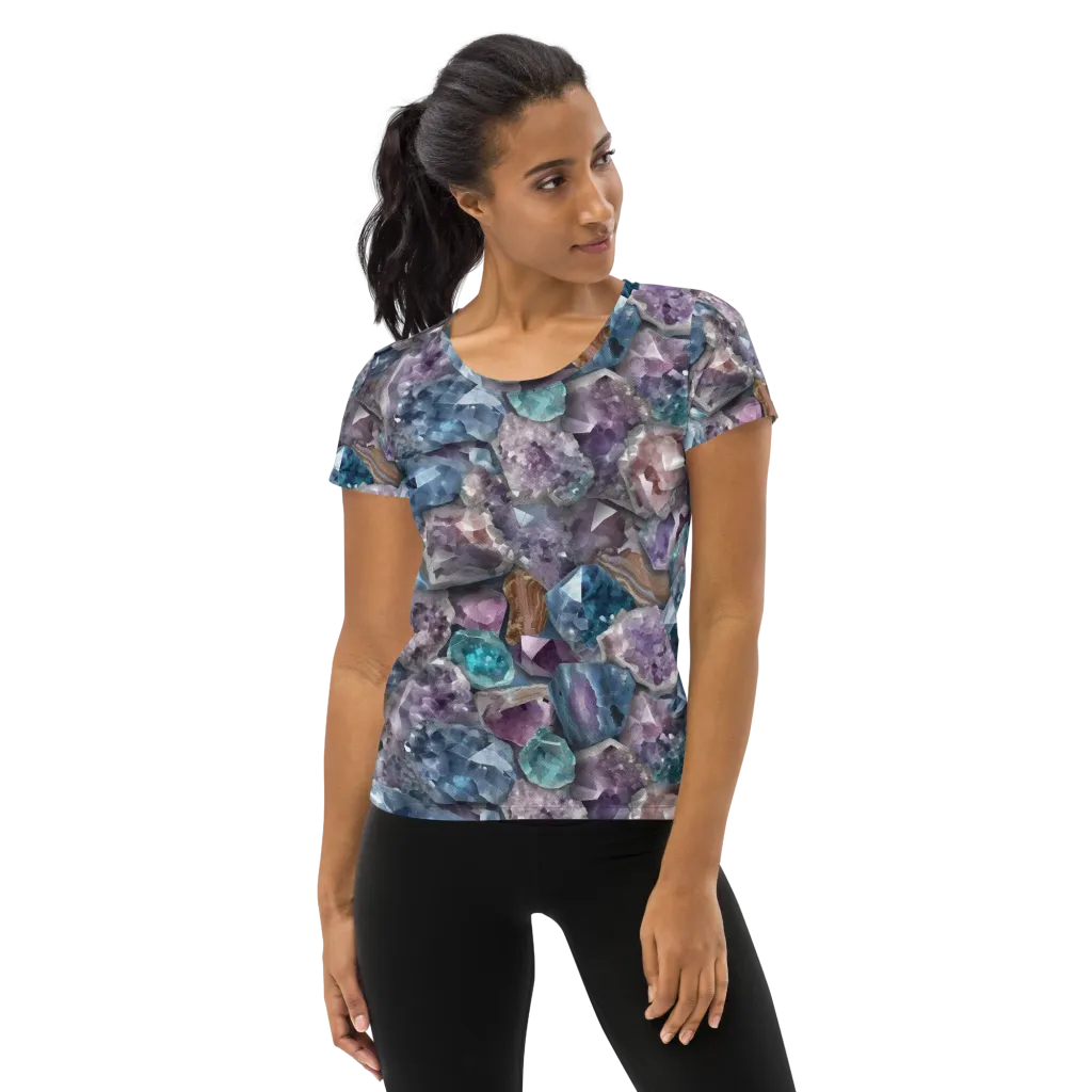 Amethyst Tide on Women's Athletic T-Shirt — Front