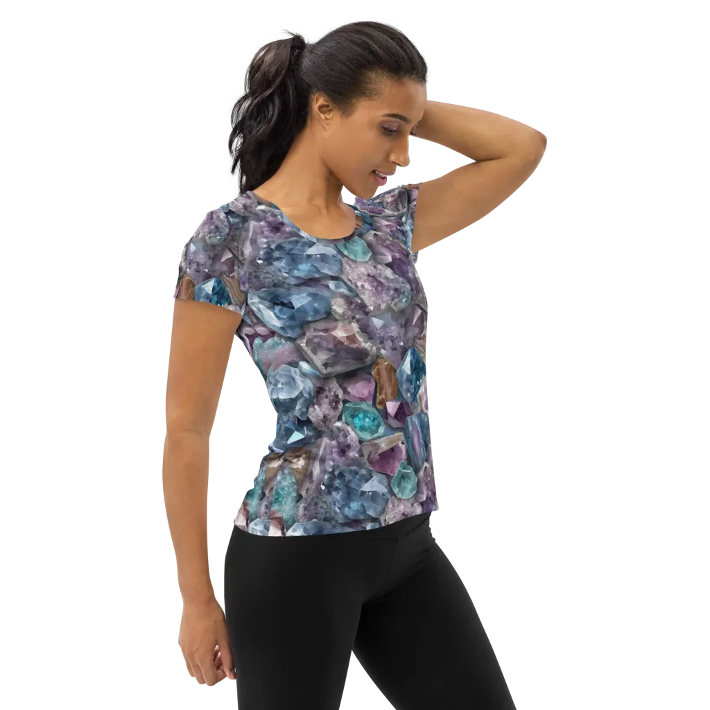 Amethyst Tide on Women's Athletic T-Shirt — Right