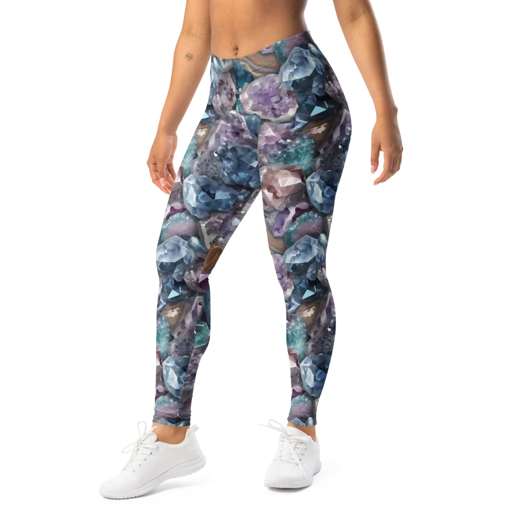 Amethyst Tide on Leggings — Left Front
