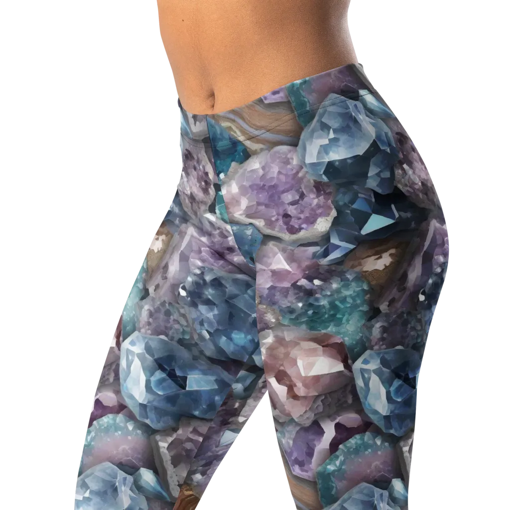 Amethyst Tide on Leggings — Left Front