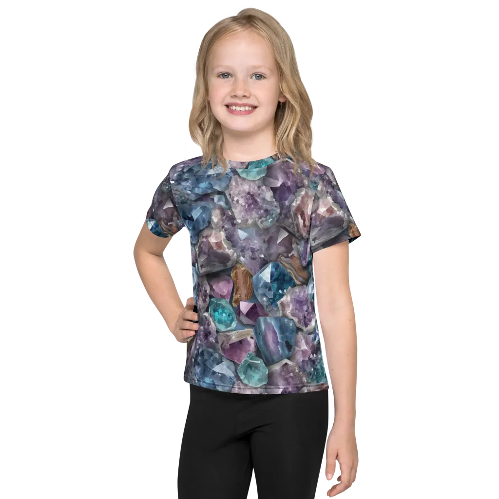 Amethyst Tide on Kids Crew Neck T-Shirt — Front
