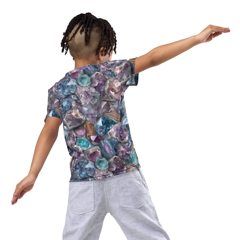 Amethyst Tide on Kids Crew Neck T-Shirt — Back