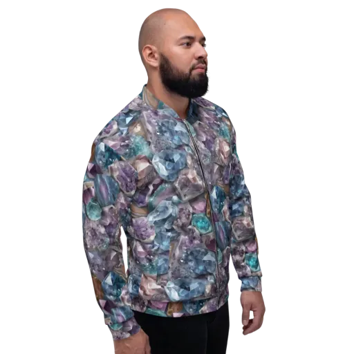 Amethyst Tide on a Bomber Jacket