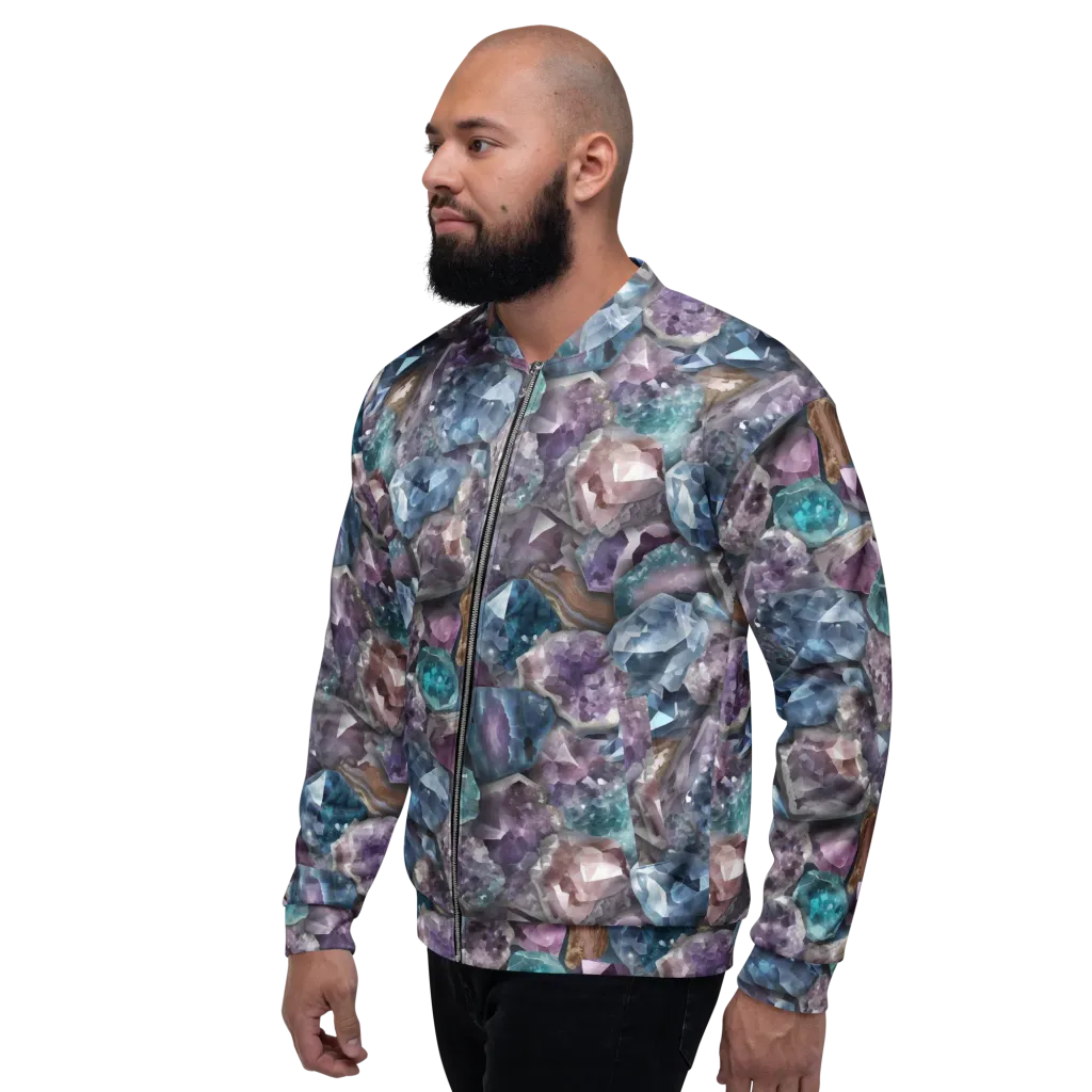 Amethyst Tide on Bomber Jacket — Left