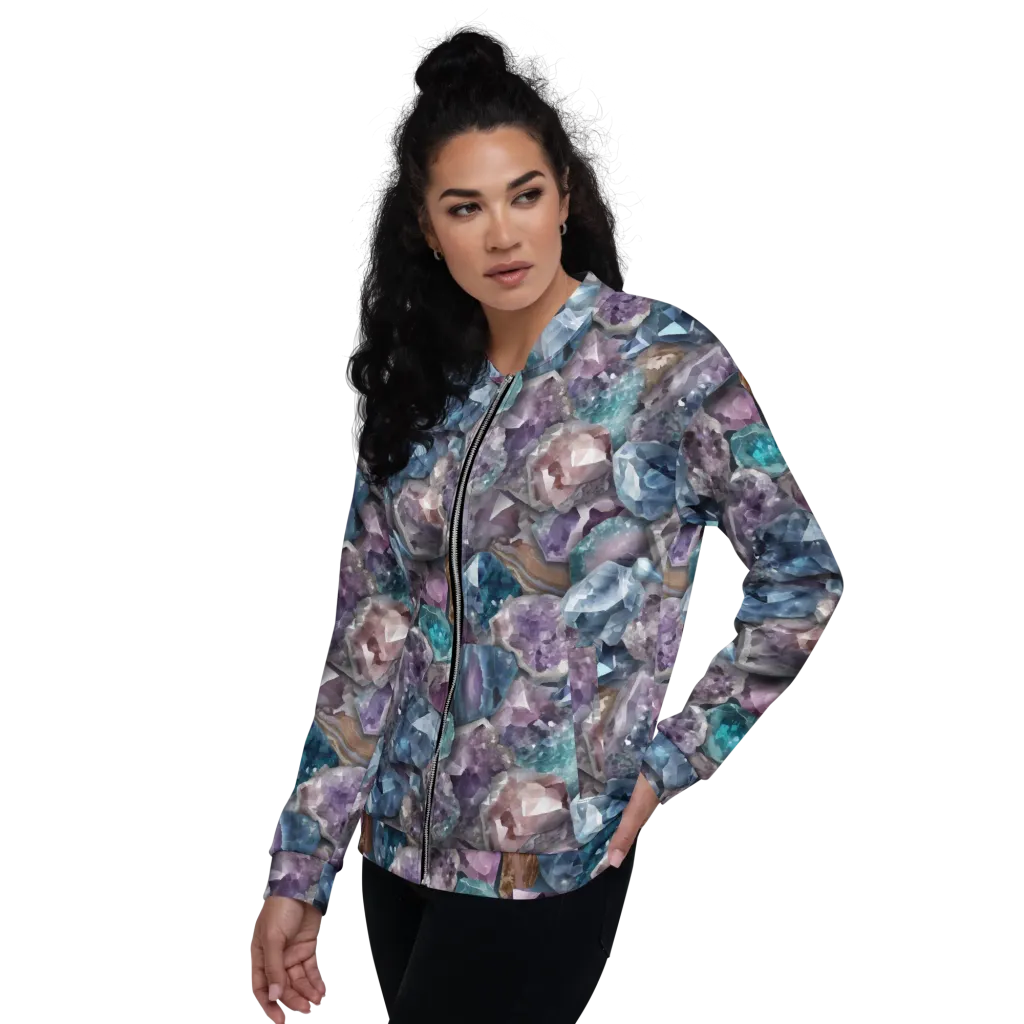Amethyst Tide on Bomber Jacket — Left