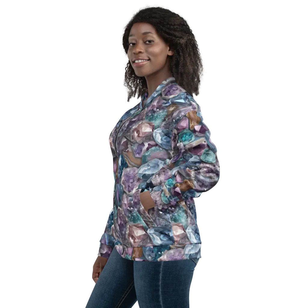 Amethyst Tide on Bomber Jacket — Left