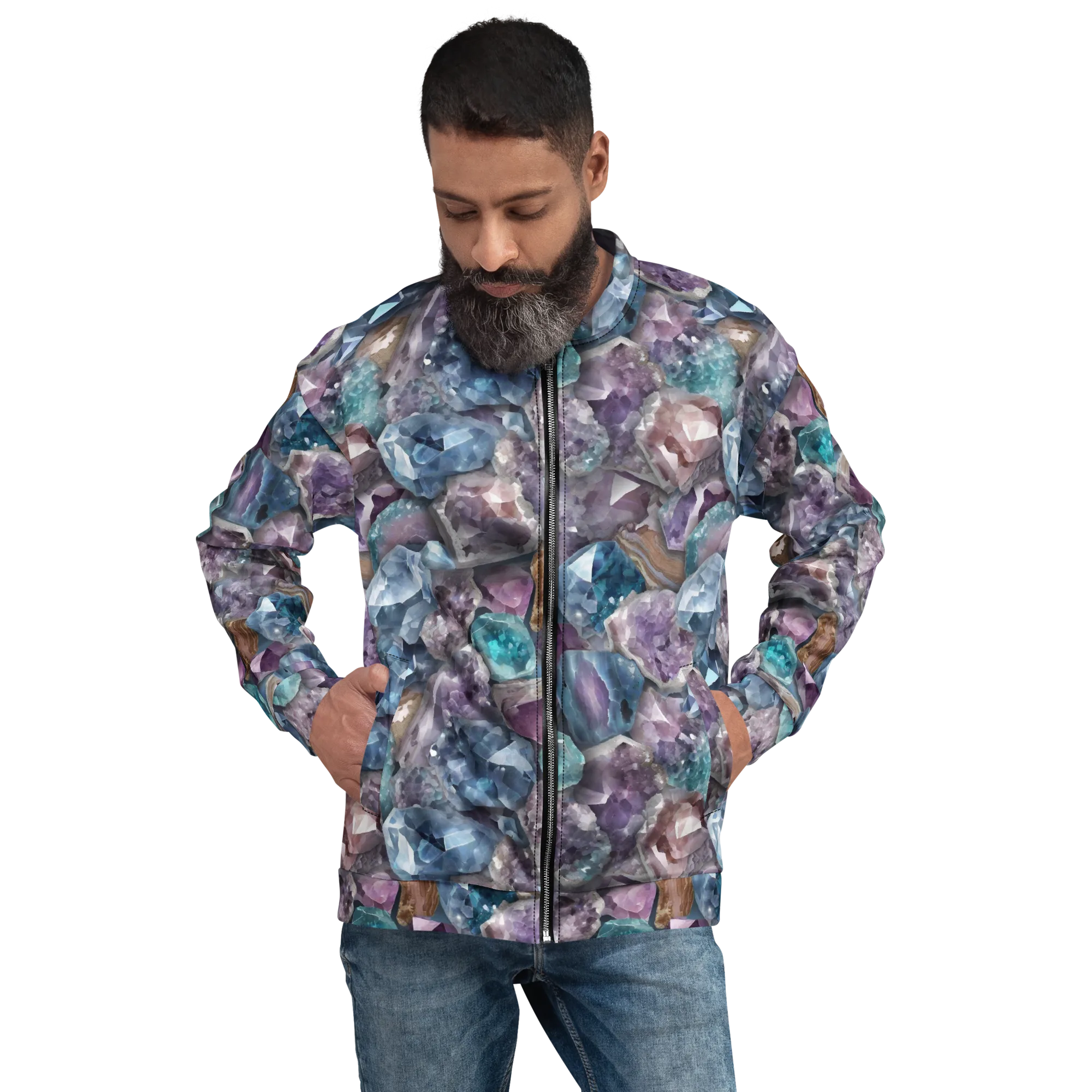 Amethyst Tide on Bomber Jacket — Front
