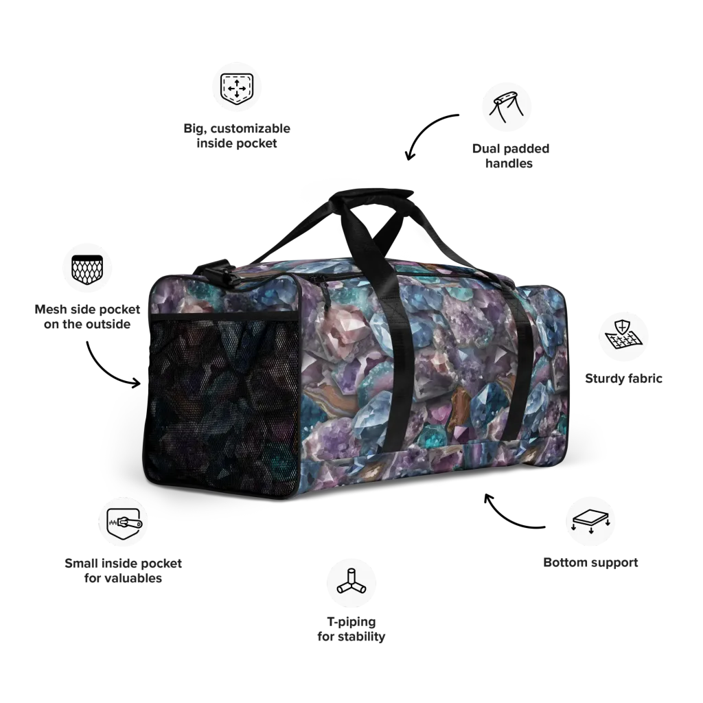Amethyst Tide on Duffle Bag — Right Front