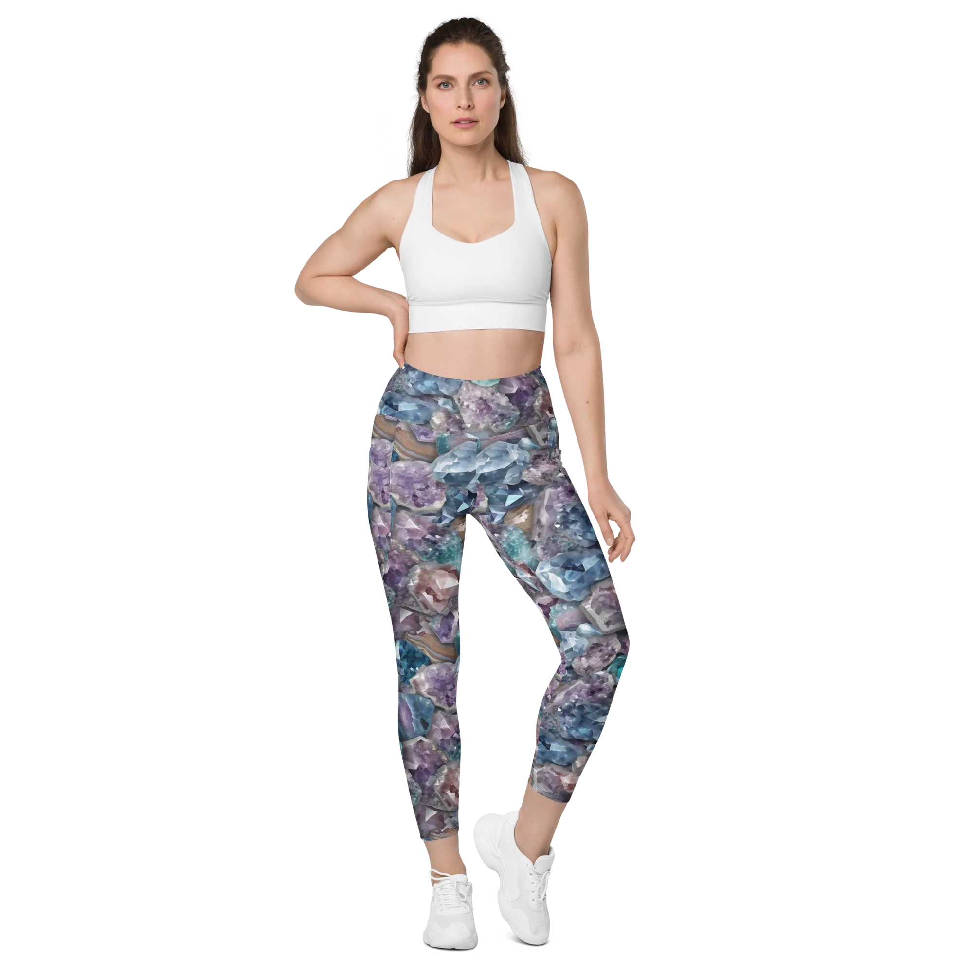 Amethyst Tide on Leggings with Pockets — Front