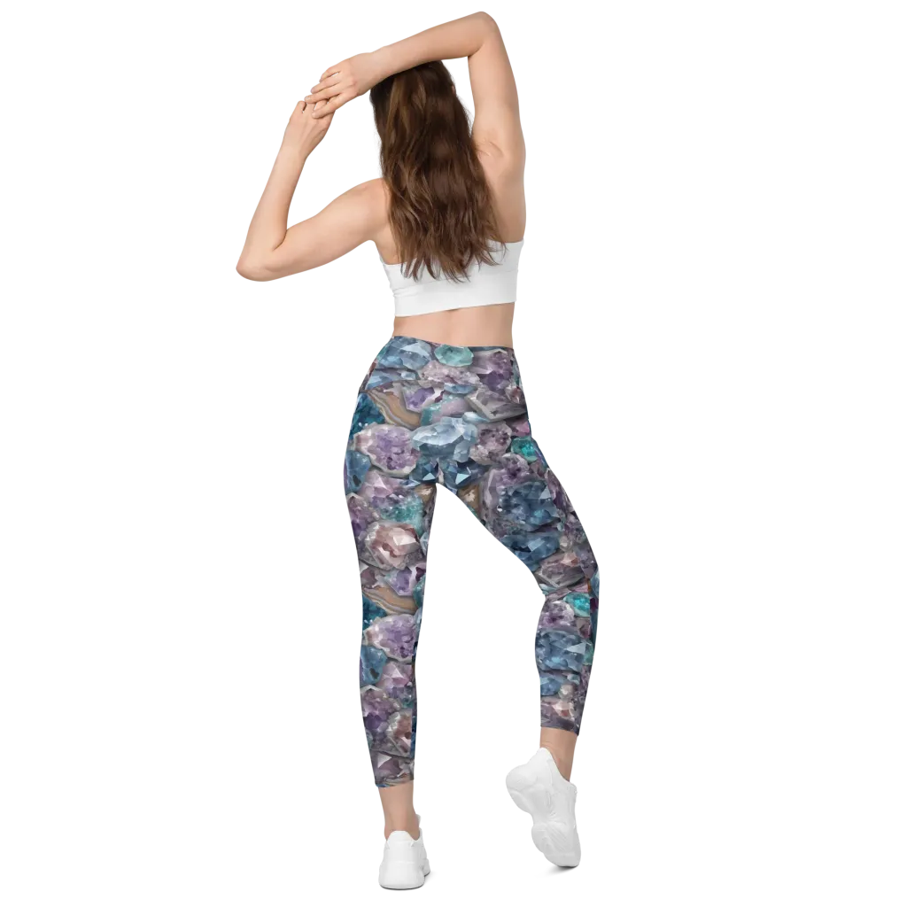 Amethyst Tide on Leggings with Pockets — Back