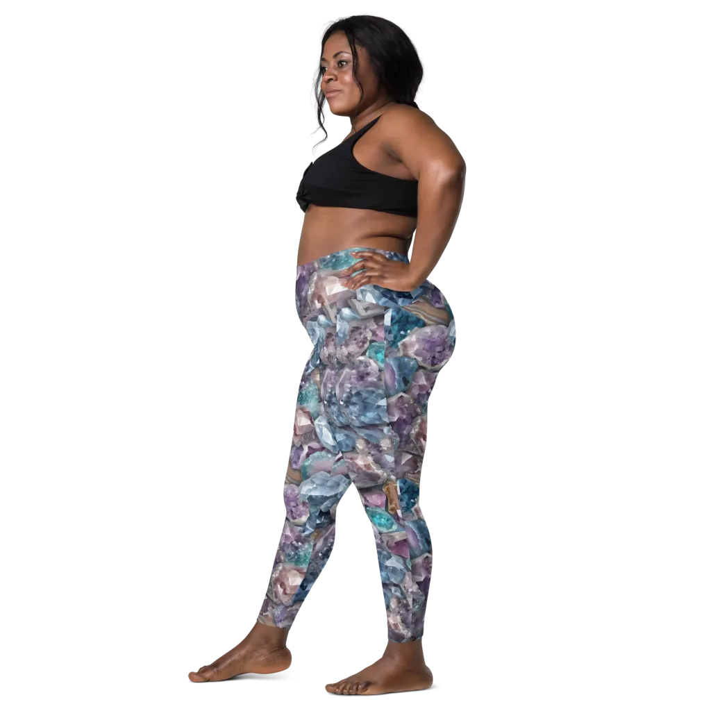 Amethyst Tide on Leggings with Pockets — Left