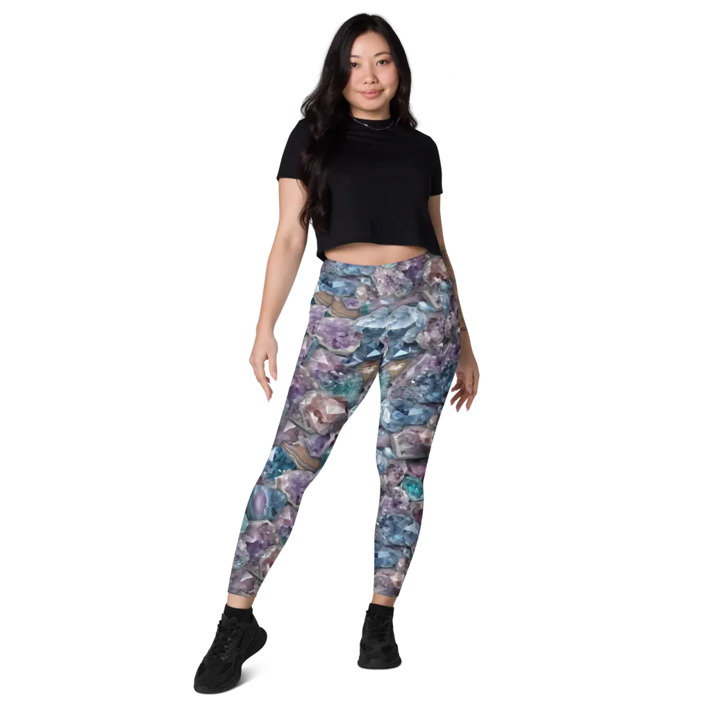 Amethyst Tide on Leggings with Pockets — Front