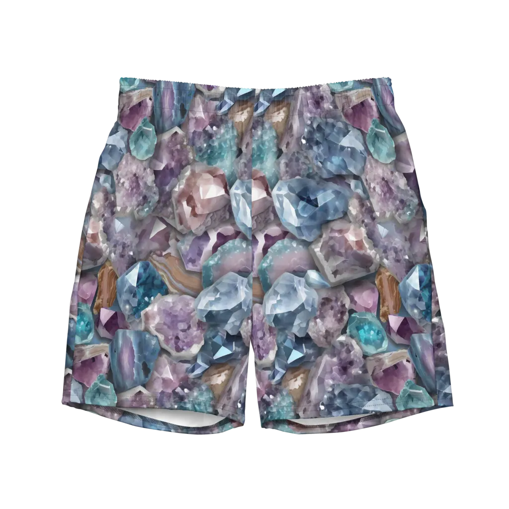 Amethyst Tide on Swim Trunks — Front