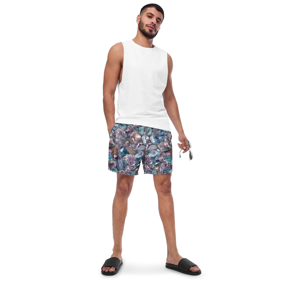 Amethyst Tide on Swim Trunks — Front
