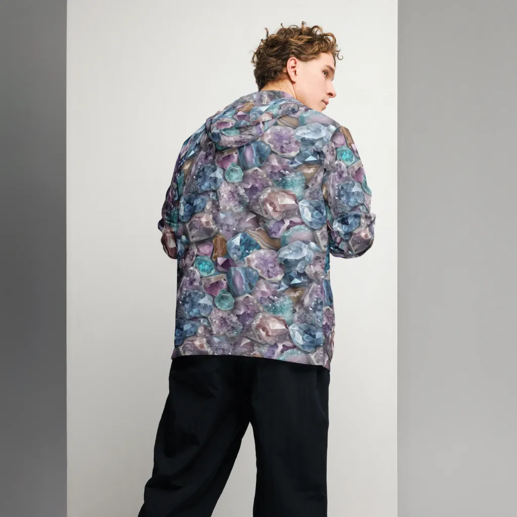 Amethyst Tide on Men's Windbreaker — Back