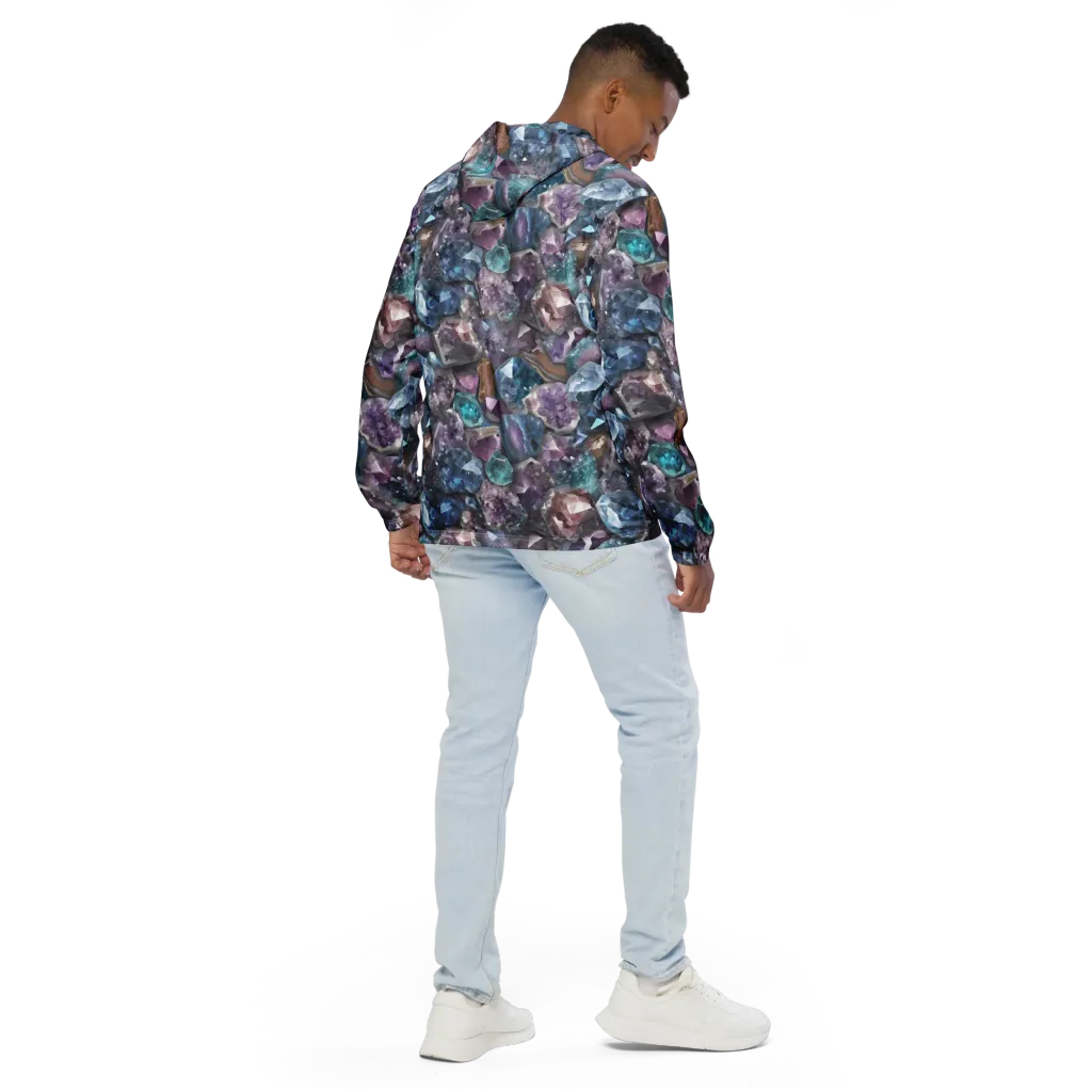 Amethyst Tide on Men's Windbreaker — Back