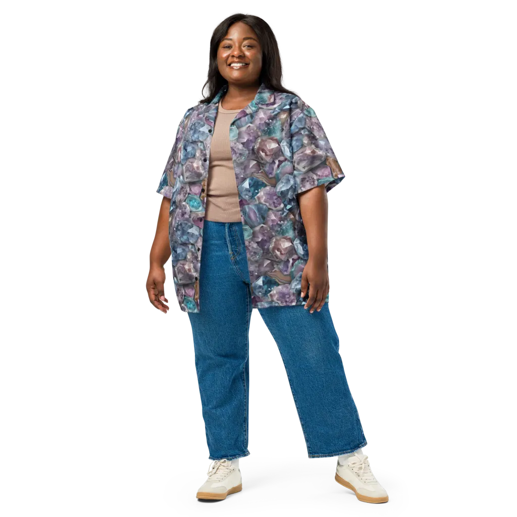 Amethyst Tide on Button Shirt — Front