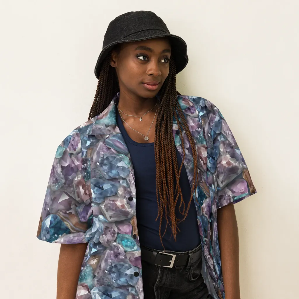 Amethyst Tide on Button Shirt — Right Front