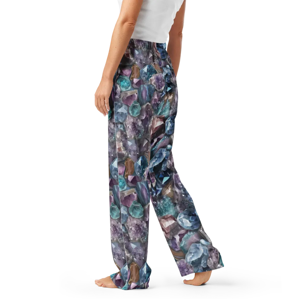 Amethyst Tide on Women's Pajama Pants — Left