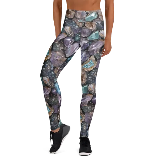 Crystal Cartography on a Yoga Leggings