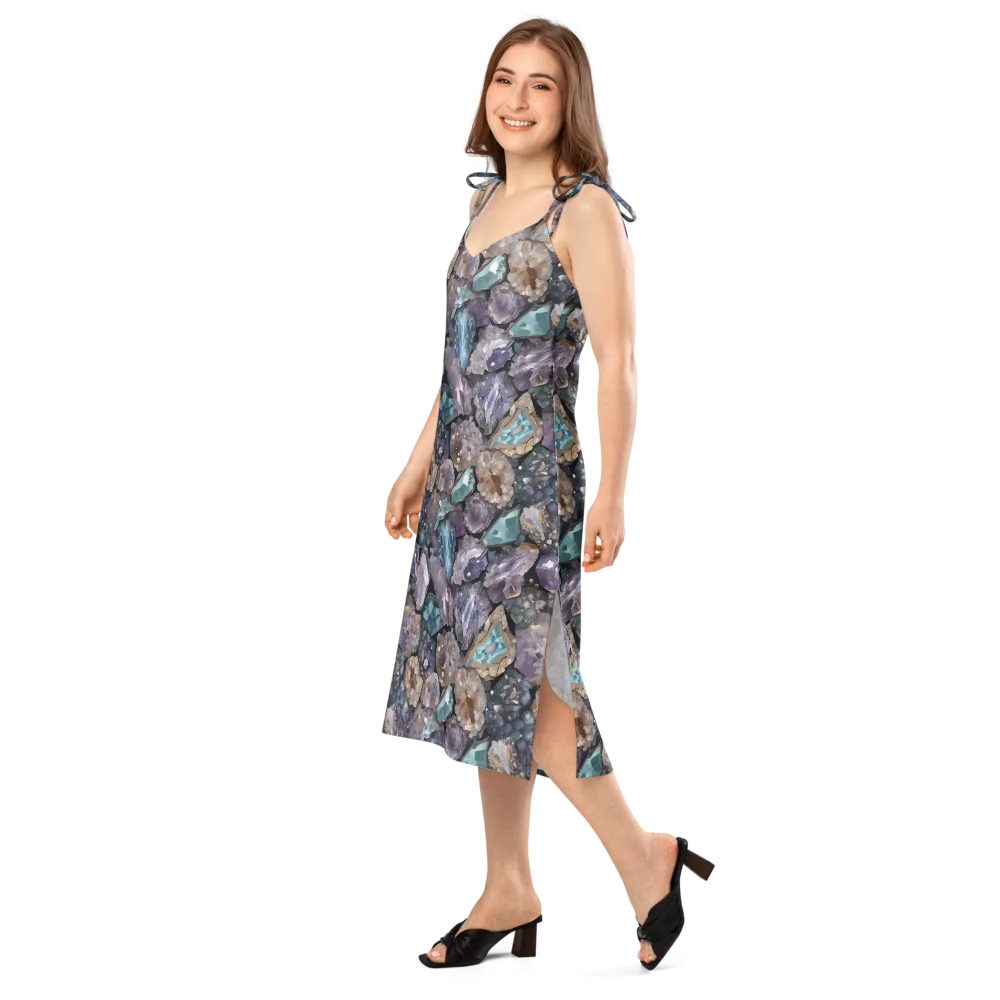 Crystal Cartography on Slip Dress — Left Front