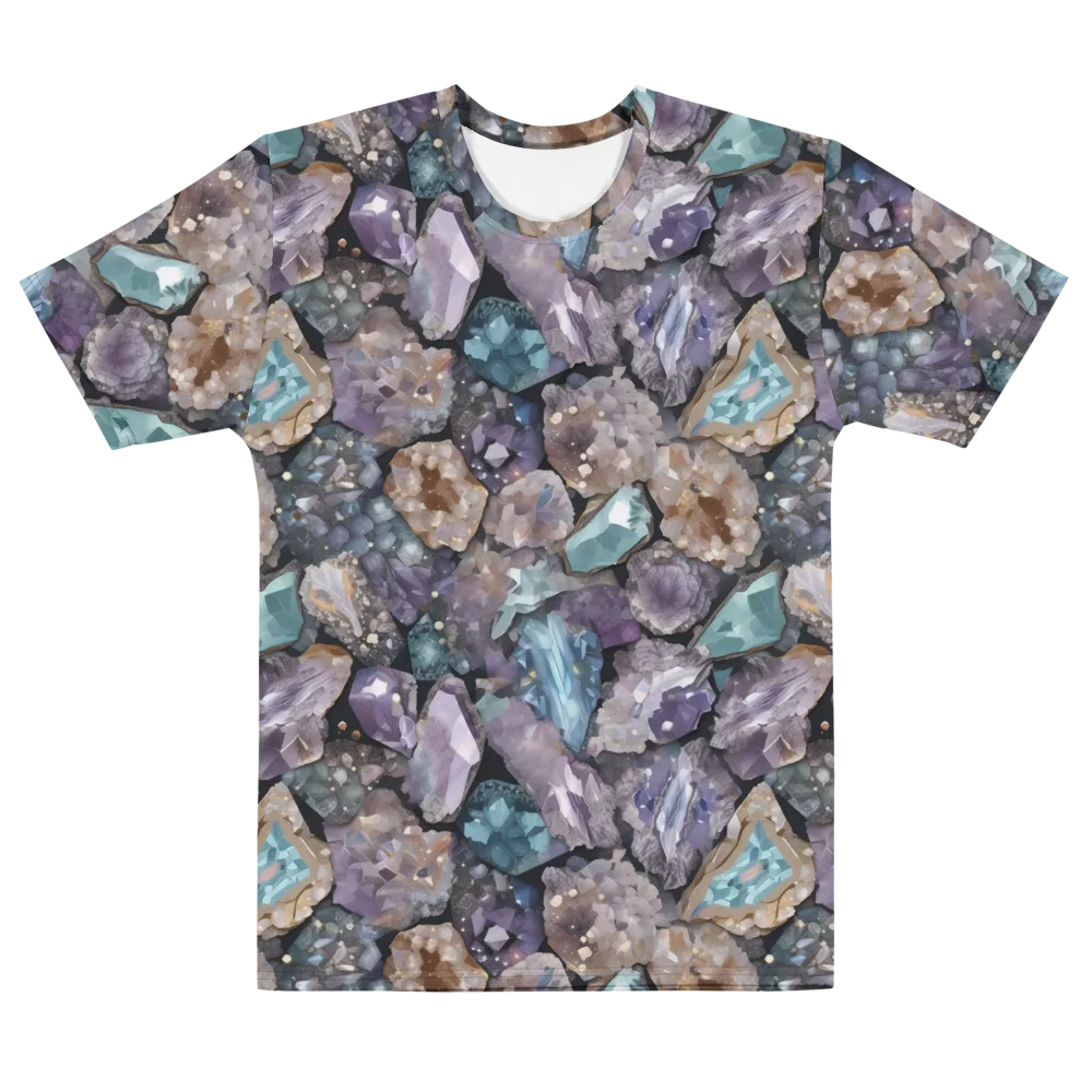Crystal Cartography on Men's Cotton Crew Neck T-Shirt — Front