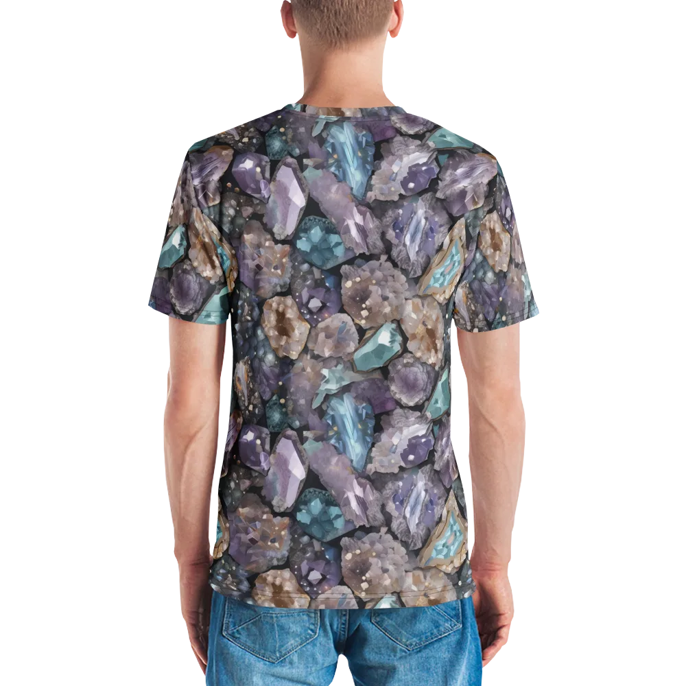 Crystal Cartography on Men's Crew Neck T-Shirt — Back