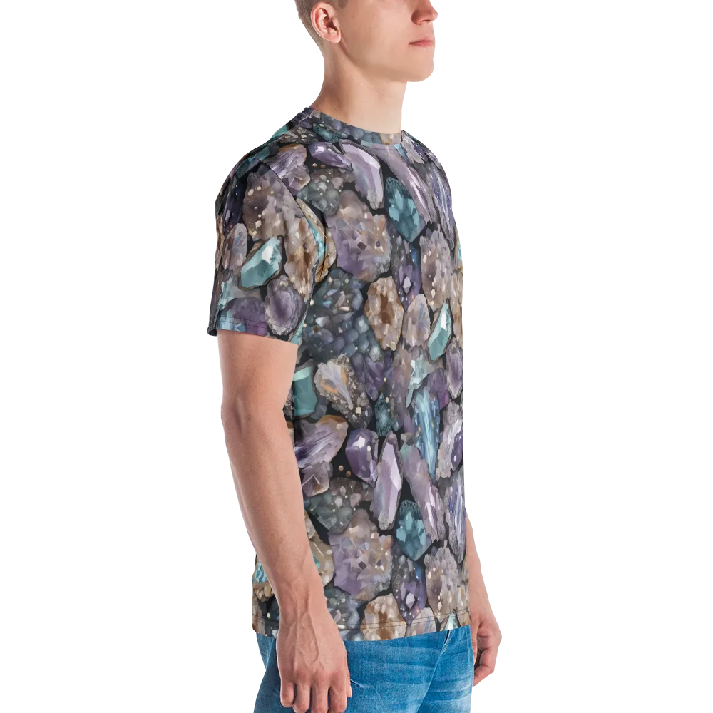 Crystal Cartography on Men's Crew Neck T-Shirt — Right