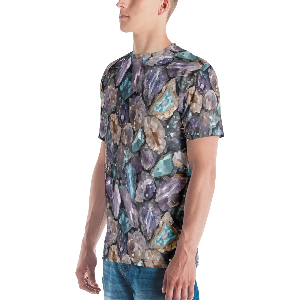Crystal Cartography on Men's Crew Neck T-Shirt — Left