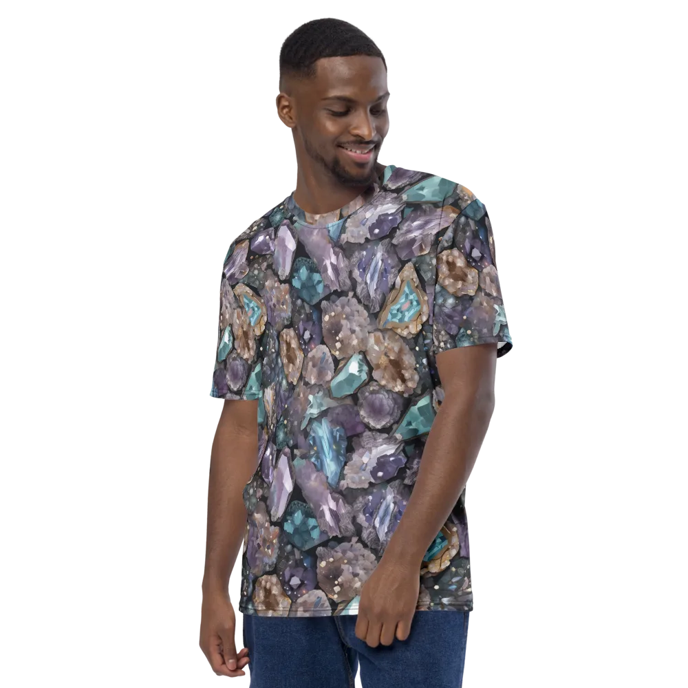 Crystal Cartography on Men's Crew Neck T-Shirt — Left