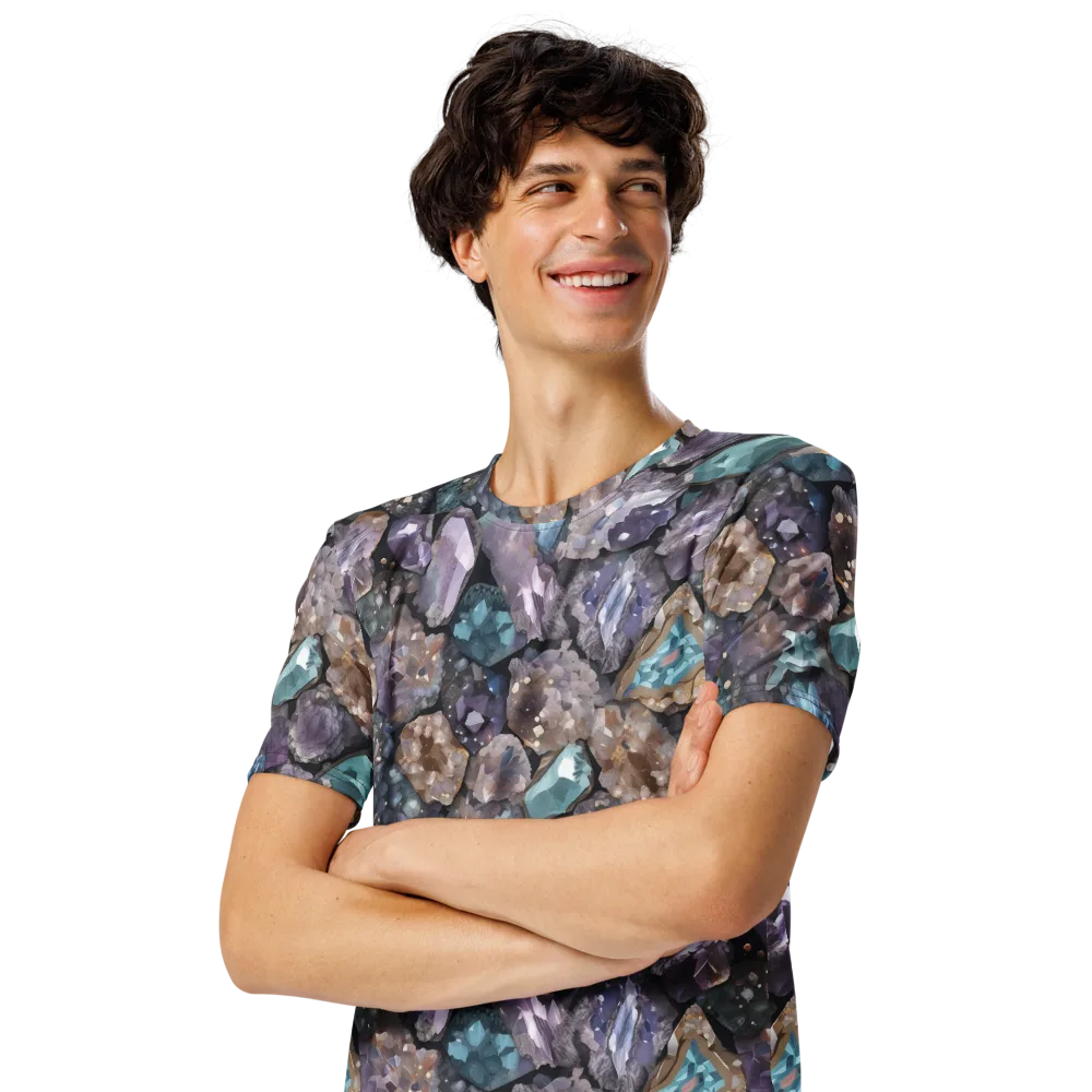Crystal Cartography on Men's Crew Neck T-Shirt — Left Front