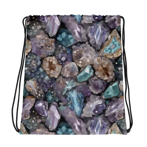 Crystal Cartography on a Drawstring Bag