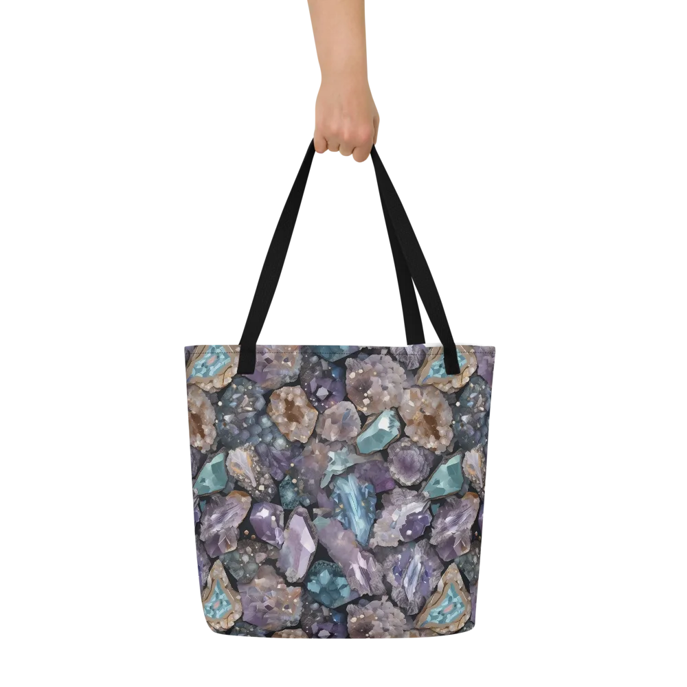 Crystal Cartography on Large Tote Bag W/ Pocket — Front