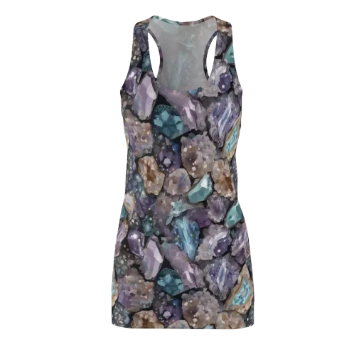 Crystal Cartography on a Racerback Dress