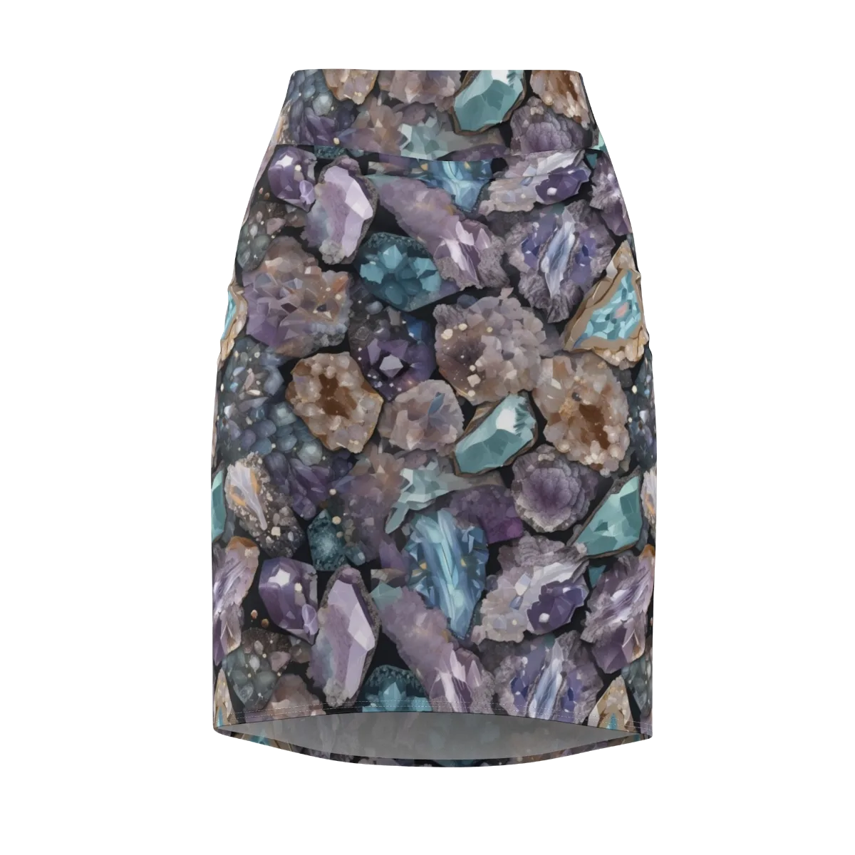 Crystal Cartography on Pencil Skirt — Front
