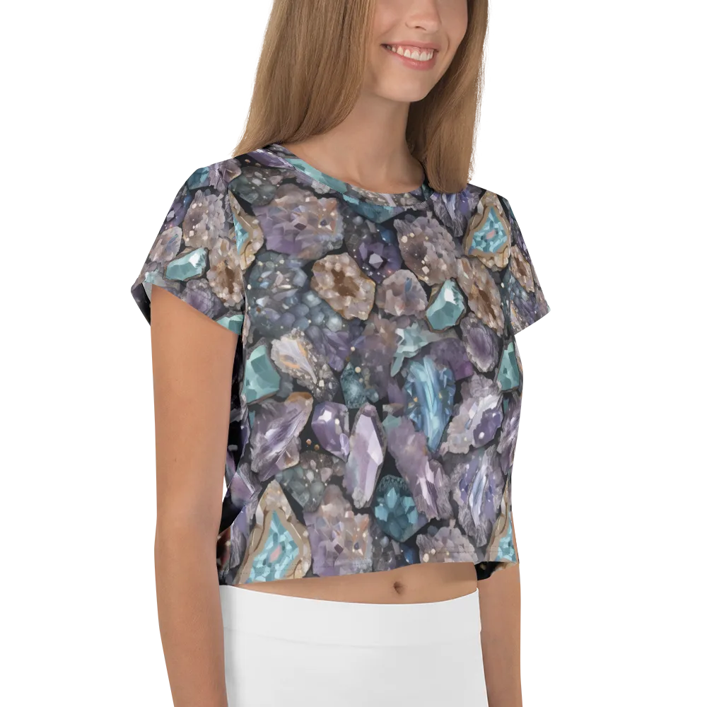 Crystal Cartography on Crop Tee — Right
