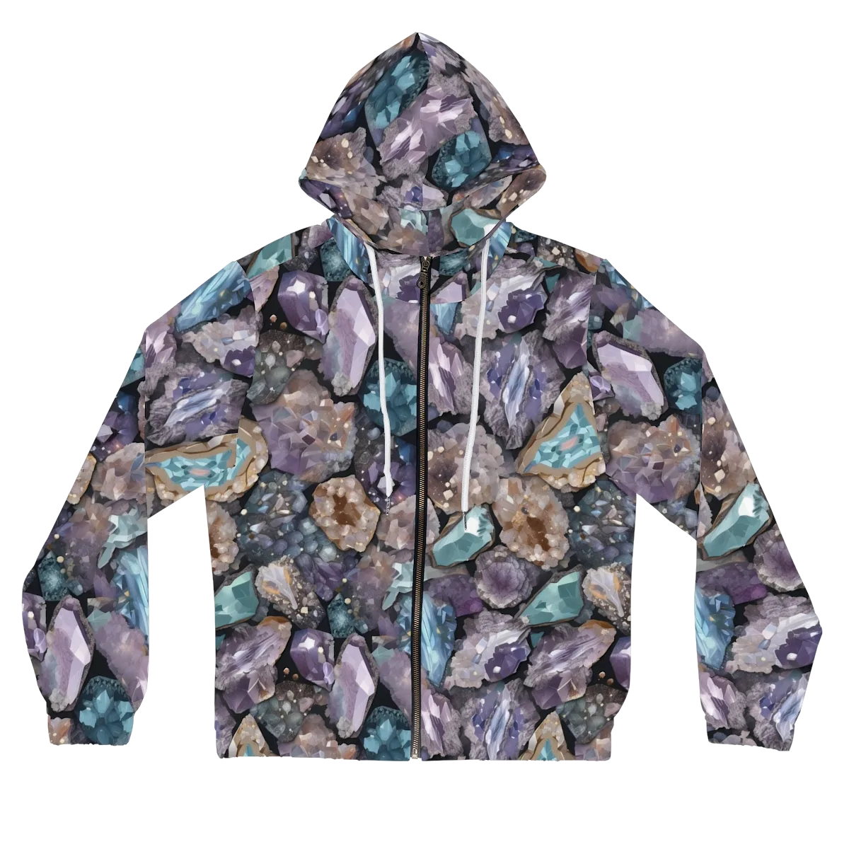 Crystal Cartography on Women's Full-Zip Hoodie — Front