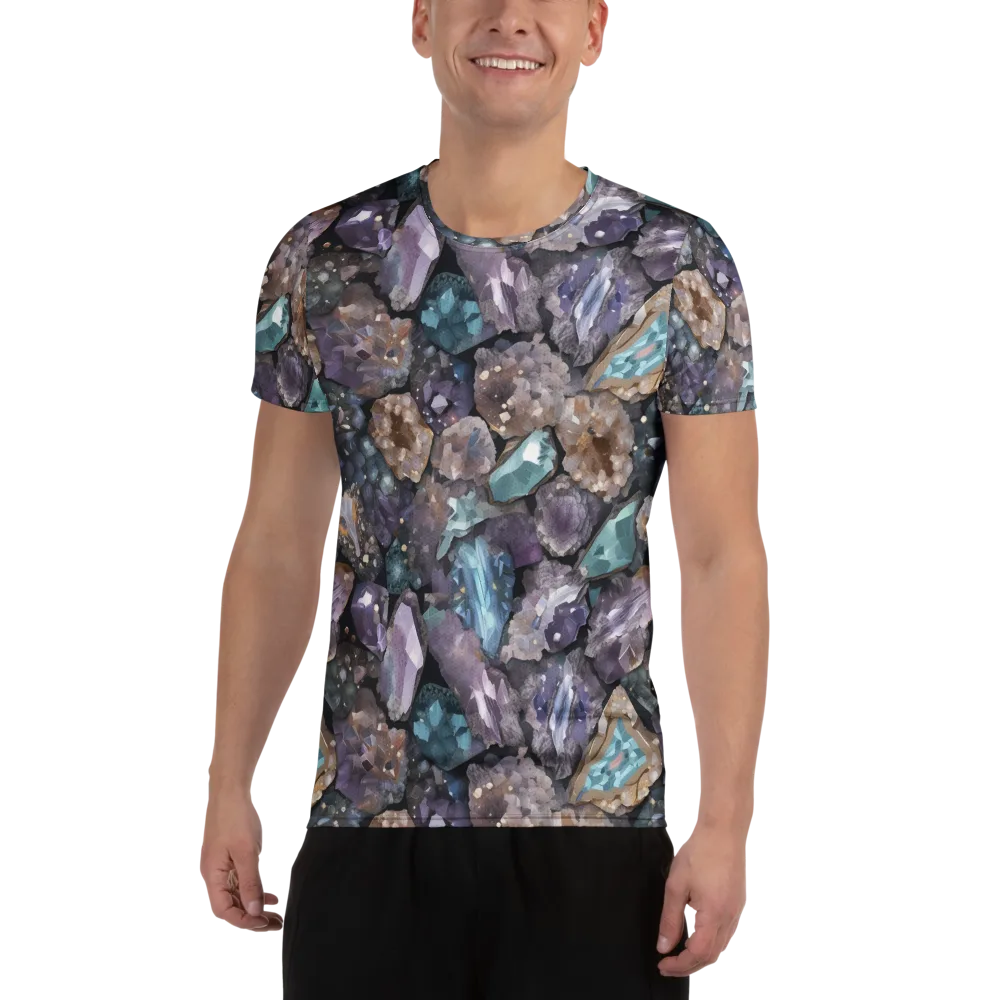 Crystal Cartography on Men's Athletic T-Shirt — Front