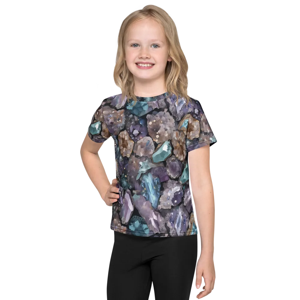 Crystal Cartography on Kids Crew Neck T-Shirt — Front