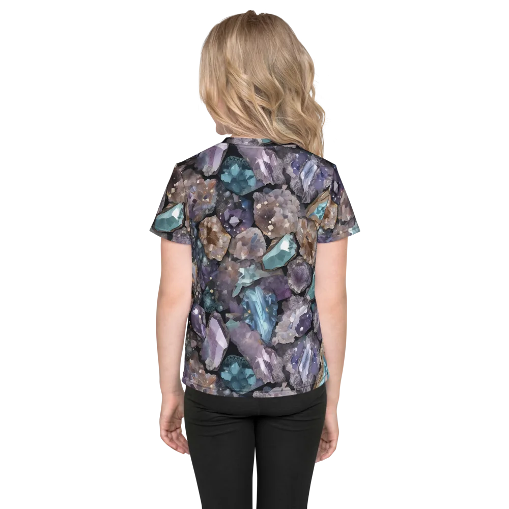 Crystal Cartography on Kids Crew Neck T-Shirt — Back