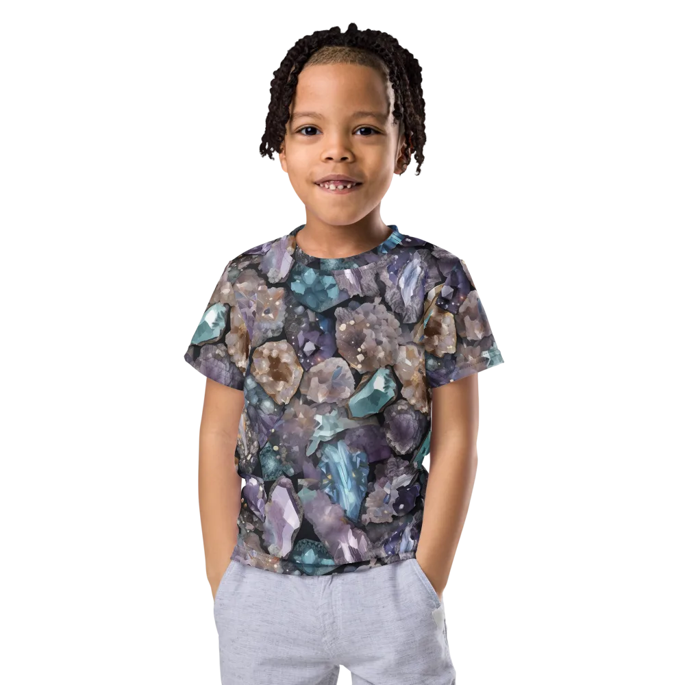 Crystal Cartography on Kids Crew Neck T-Shirt — Front
