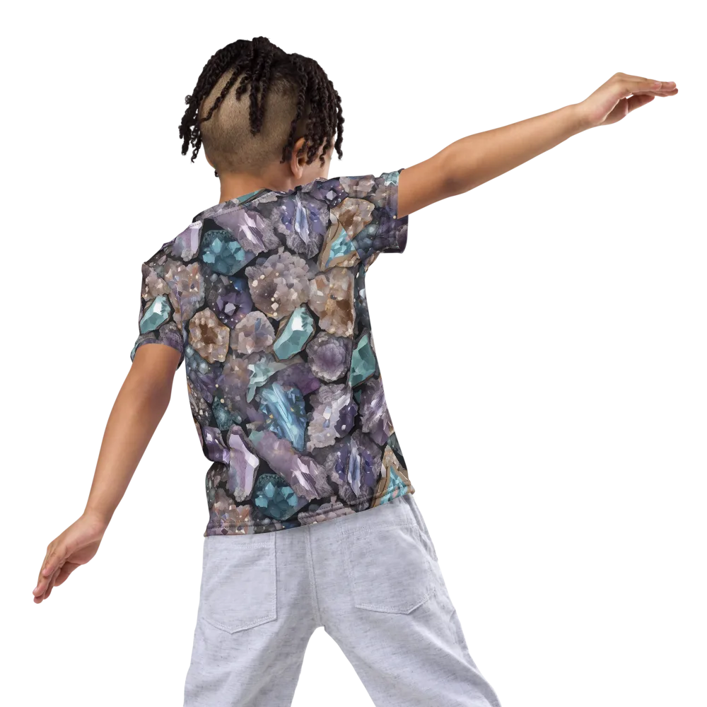 Crystal Cartography on Kids Crew Neck T-Shirt — Back