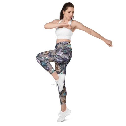 Crystal Cartography on a Leggings with Pockets