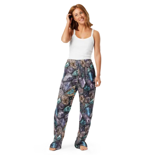 Crystal Cartography on a Women's Pajama Pants